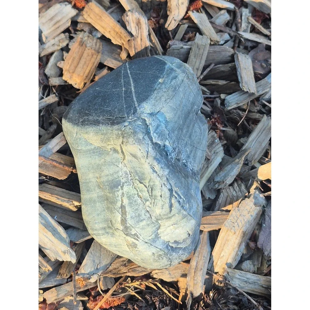 PNW Wishing Stone • Quartz Vein Beach Pebble • Cleansed PNW Altar Stone & Amulet